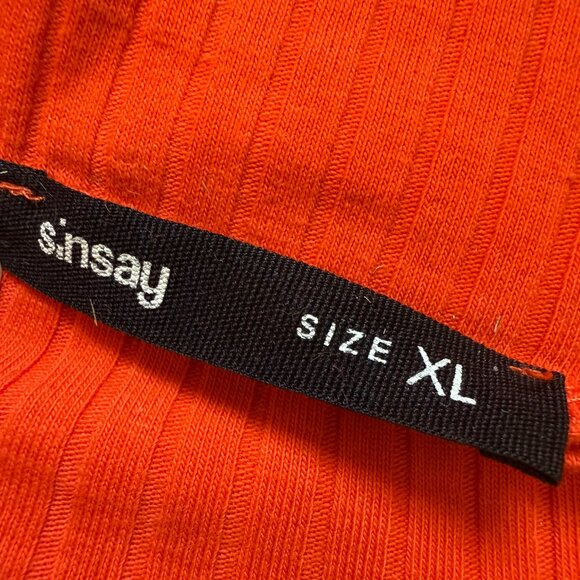 Cropped ribbed mock neck shirt with long sleeves / Extra Large / Large - Picture 4 of 5